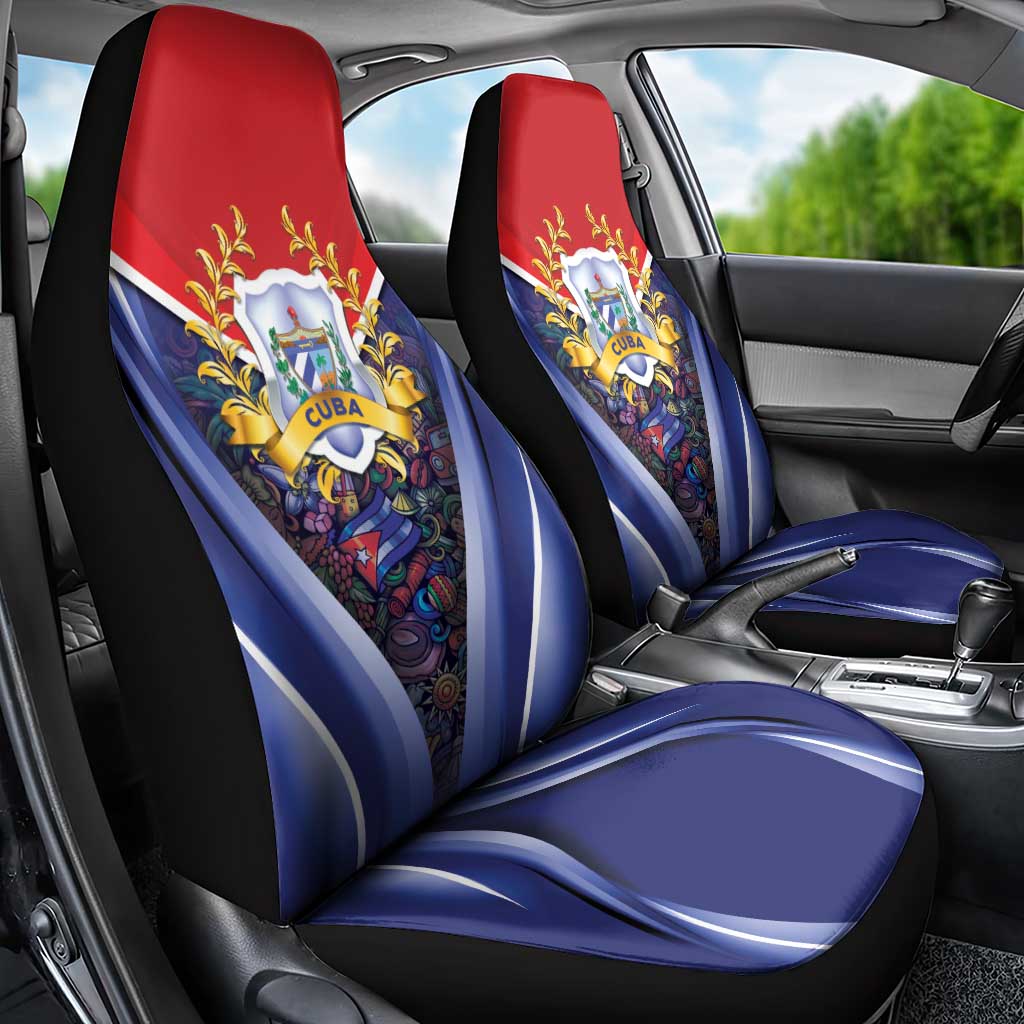 Cuba Car Seat Cover 123 Years Of Independence - Wonder Print Shop