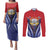 Cuba Couples Matching Puletasi and Long Sleeve Button Shirt 123 Years Of Independence - Wonder Print Shop