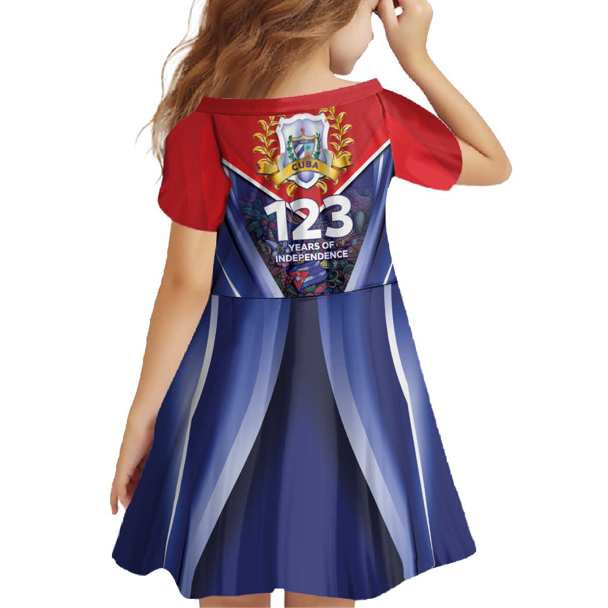 Cuba Family Matching Off The Shoulder Long Sleeve Dress and Hawaiian Shirt 123 Years Of Independence - Wonder Print Shop