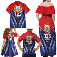 Cuba Family Matching Off Shoulder Maxi Dress and Hawaiian Shirt 123 Years Of Independence - Wonder Print Shop