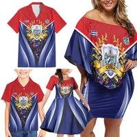 Cuba Family Matching Off Shoulder Short Dress and Hawaiian Shirt 123 Years Of Independence - Wonder Print Shop