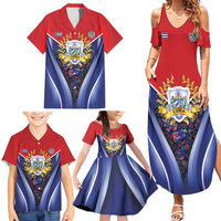 Cuba Family Matching Summer Maxi Dress and Hawaiian Shirt 123 Years Of Independence - Wonder Print Shop