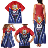 Cuba Family Matching Tank Maxi Dress and Hawaiian Shirt 123 Years Of Independence - Wonder Print Shop