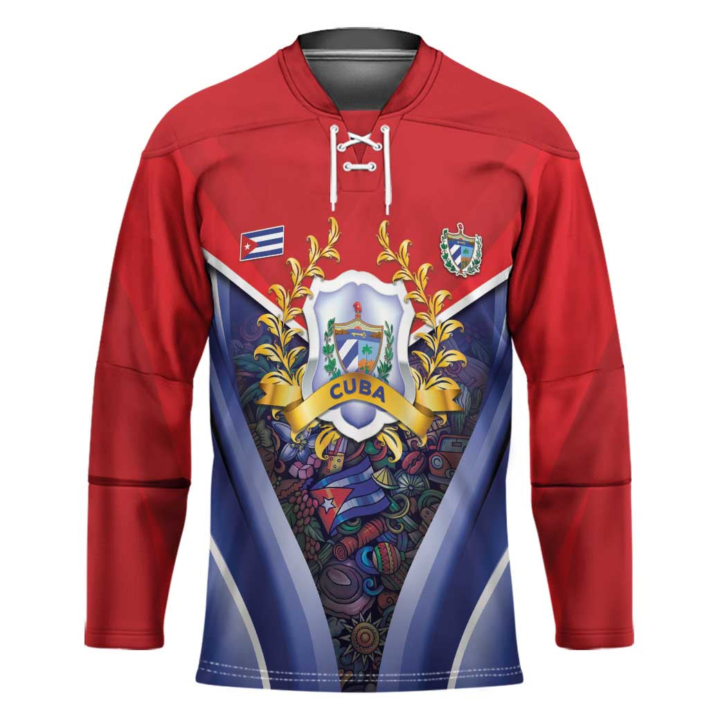 Cuba Hockey Jersey 123 Years Of Independence - Wonder Print Shop