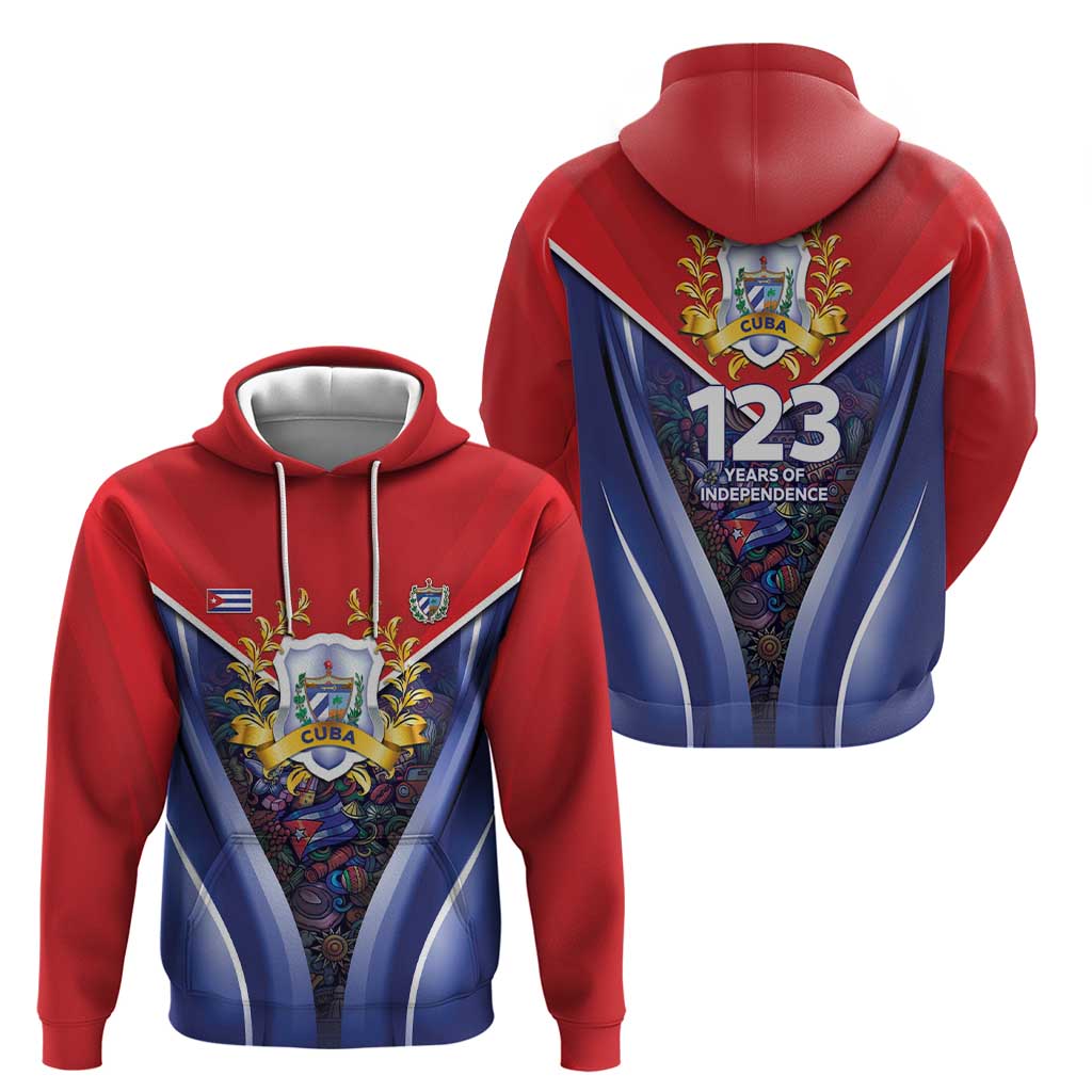 Cuba Hoodie 123 Years Of Independence - Wonder Print Shop