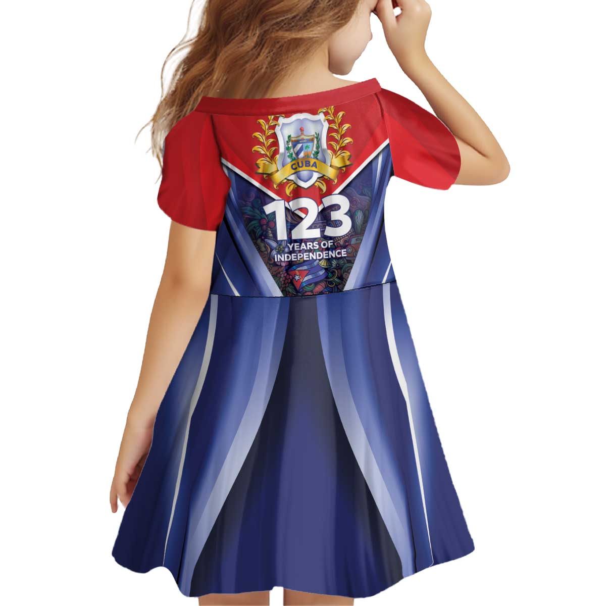 Cuba Kid Short Sleeve Dress 123 Years Of Independence - Wonder Print Shop