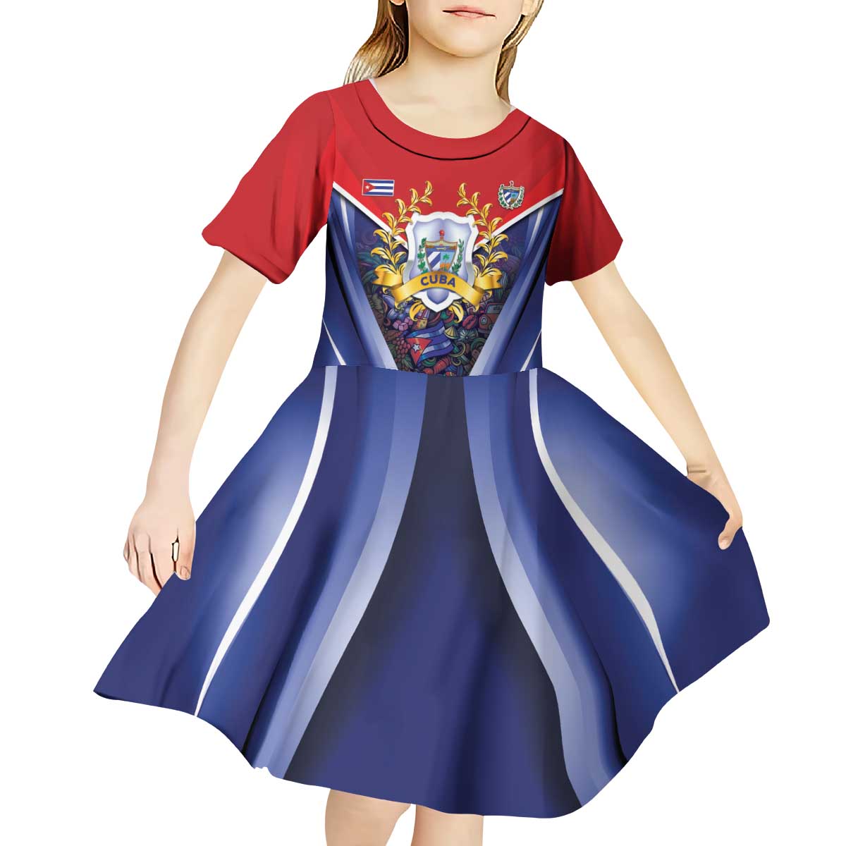 Cuba Kid Short Sleeve Dress 123 Years Of Independence - Wonder Print Shop
