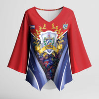 Cuba Kimono Sleeve Blouse 123 Years Of Independence - Wonder Print Shop