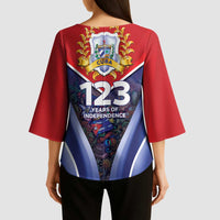 Cuba Kimono Sleeve Blouse 123 Years Of Independence - Wonder Print Shop