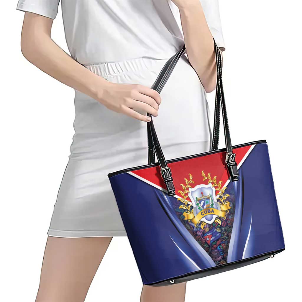 Cuba Leather Tote Bag 123 Years Of Independence - Wonder Print Shop