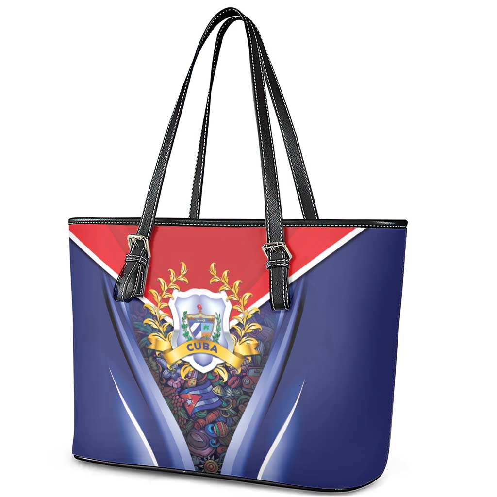 Cuba Leather Tote Bag 123 Years Of Independence - Wonder Print Shop