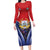 Cuba Long Sleeve Bodycon Dress 123 Years Of Independence - Wonder Print Shop