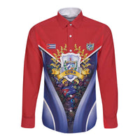 Cuba Long Sleeve Button Shirt 123 Years Of Independence - Wonder Print Shop