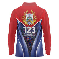 Cuba Long Sleeve Polo Shirt 123 Years Of Independence - Wonder Print Shop