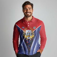 Cuba Long Sleeve Polo Shirt 123 Years Of Independence - Wonder Print Shop