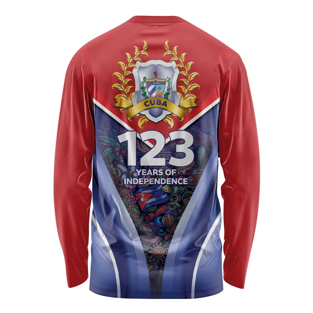 Cuba Long Sleeve Shirt 123 Years Of Independence - Wonder Print Shop