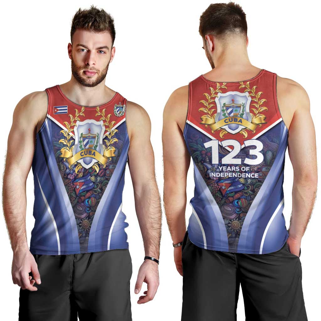 Cuba Men Tank Top 123 Years Of Independence - Wonder Print Shop