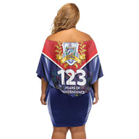 Cuba Off Shoulder Short Dress 123 Years Of Independence - Wonder Print Shop
