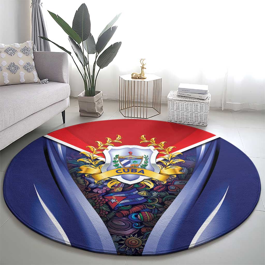 Cuba Round Carpet 123 Years Of Independence - Wonder Print Shop