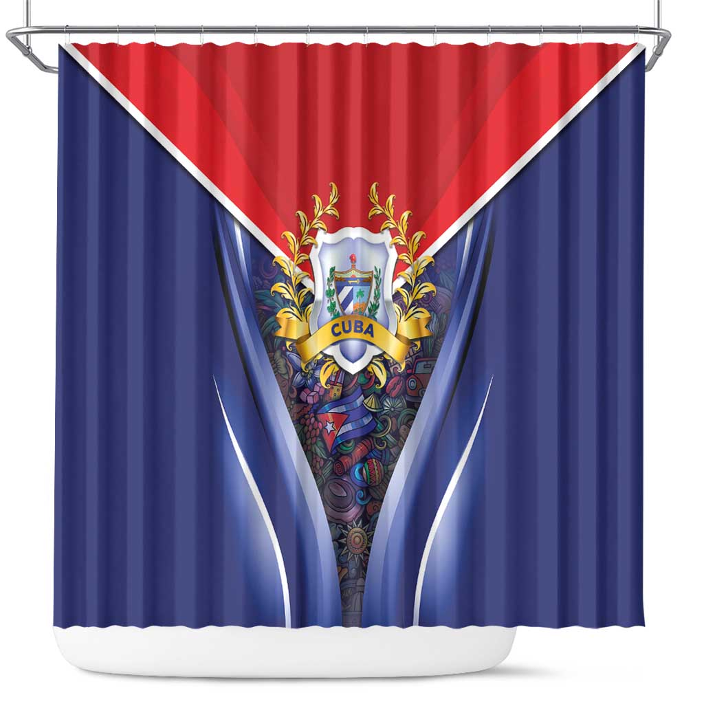 Cuba Shower Curtain 123 Years Of Independence - Wonder Print Shop