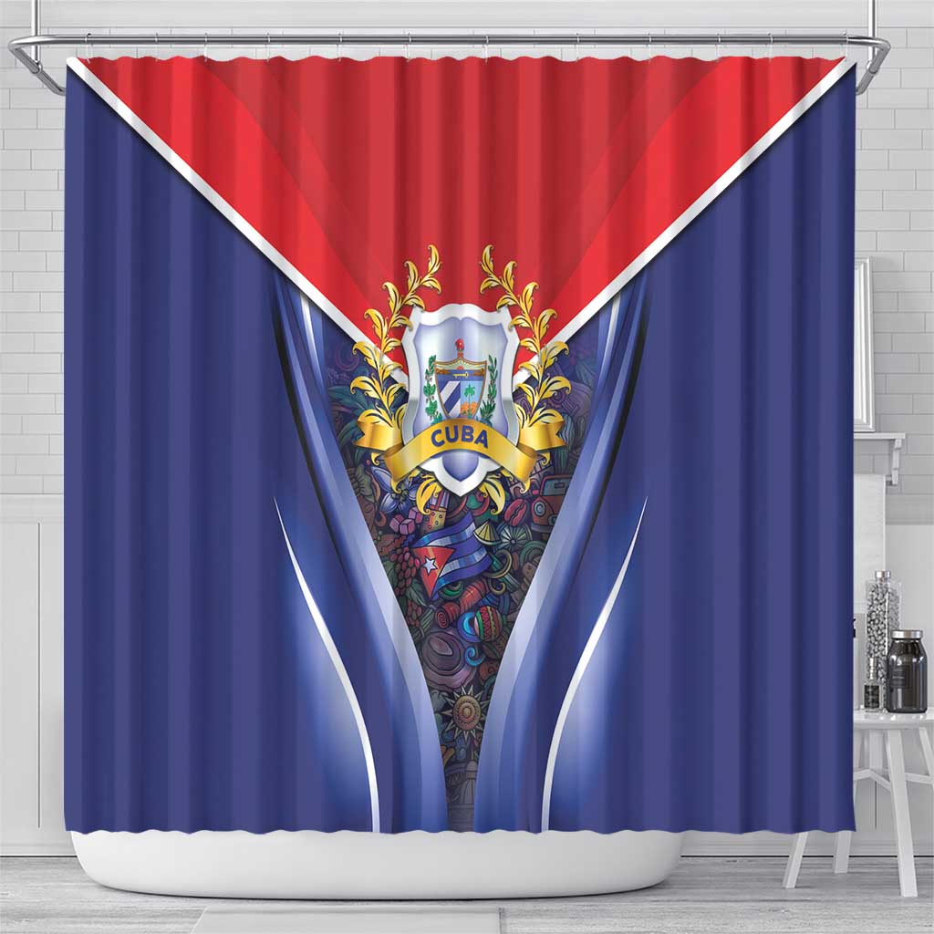 Cuba Shower Curtain 123 Years Of Independence - Wonder Print Shop