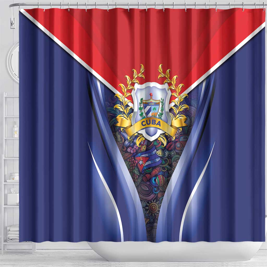 Cuba Shower Curtain 123 Years Of Independence - Wonder Print Shop