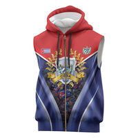 Cuba Sleeveless Zip Hoodie 123 Years Of Independence - Wonder Print Shop