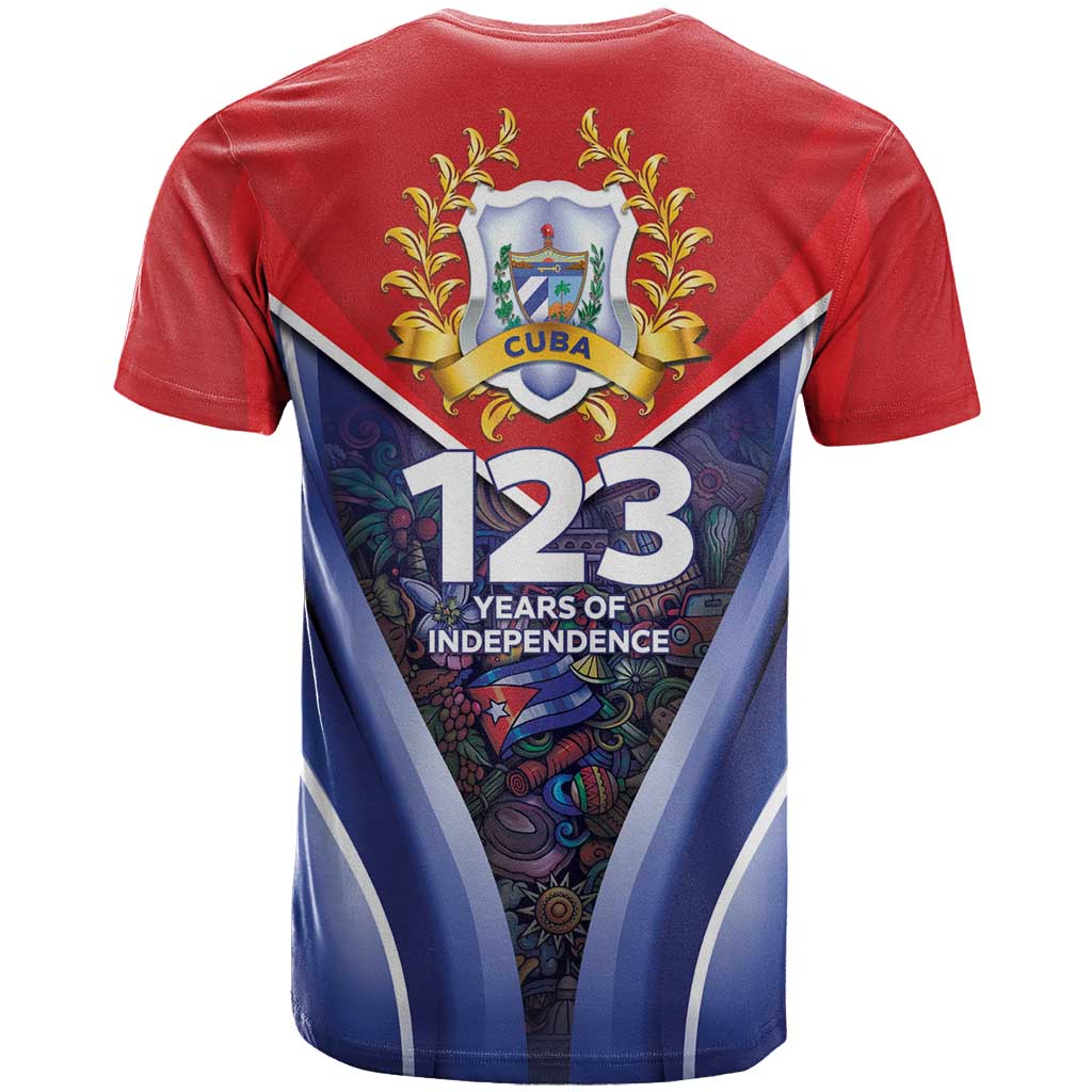 Cuba T Shirt 123 Years Of Independence - Wonder Print Shop