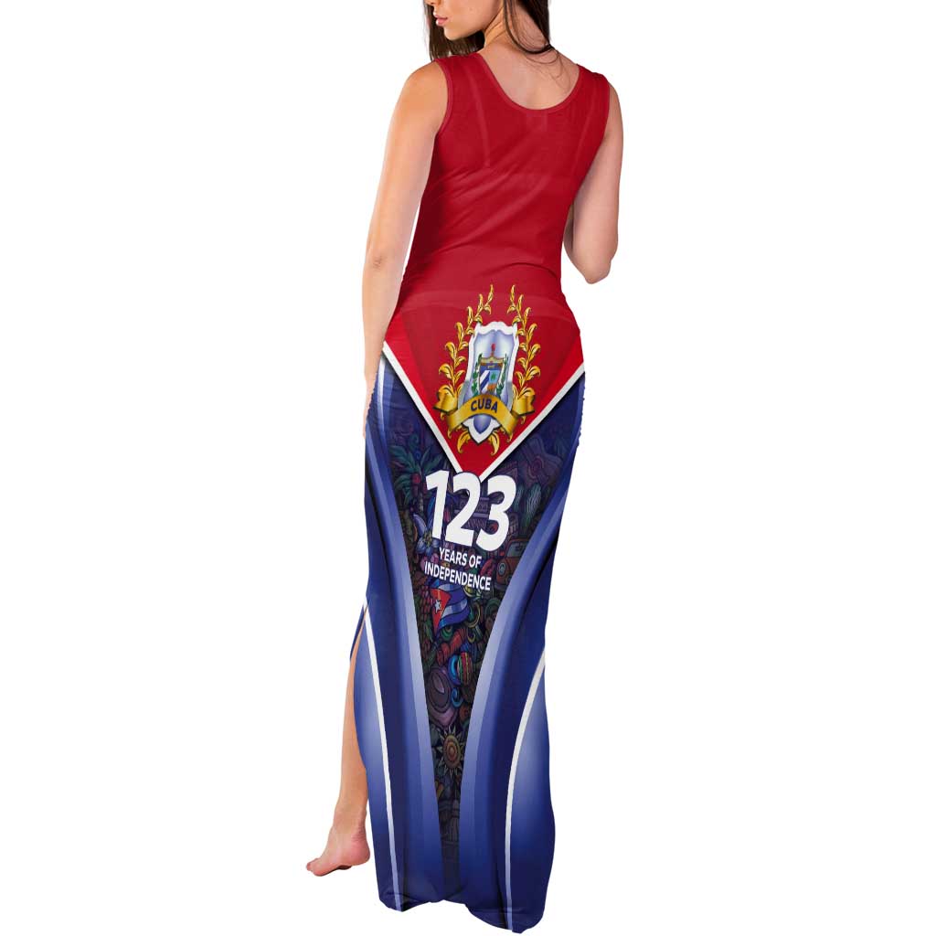 Cuba Tank Maxi Dress 123 Years Of Independence - Wonder Print Shop