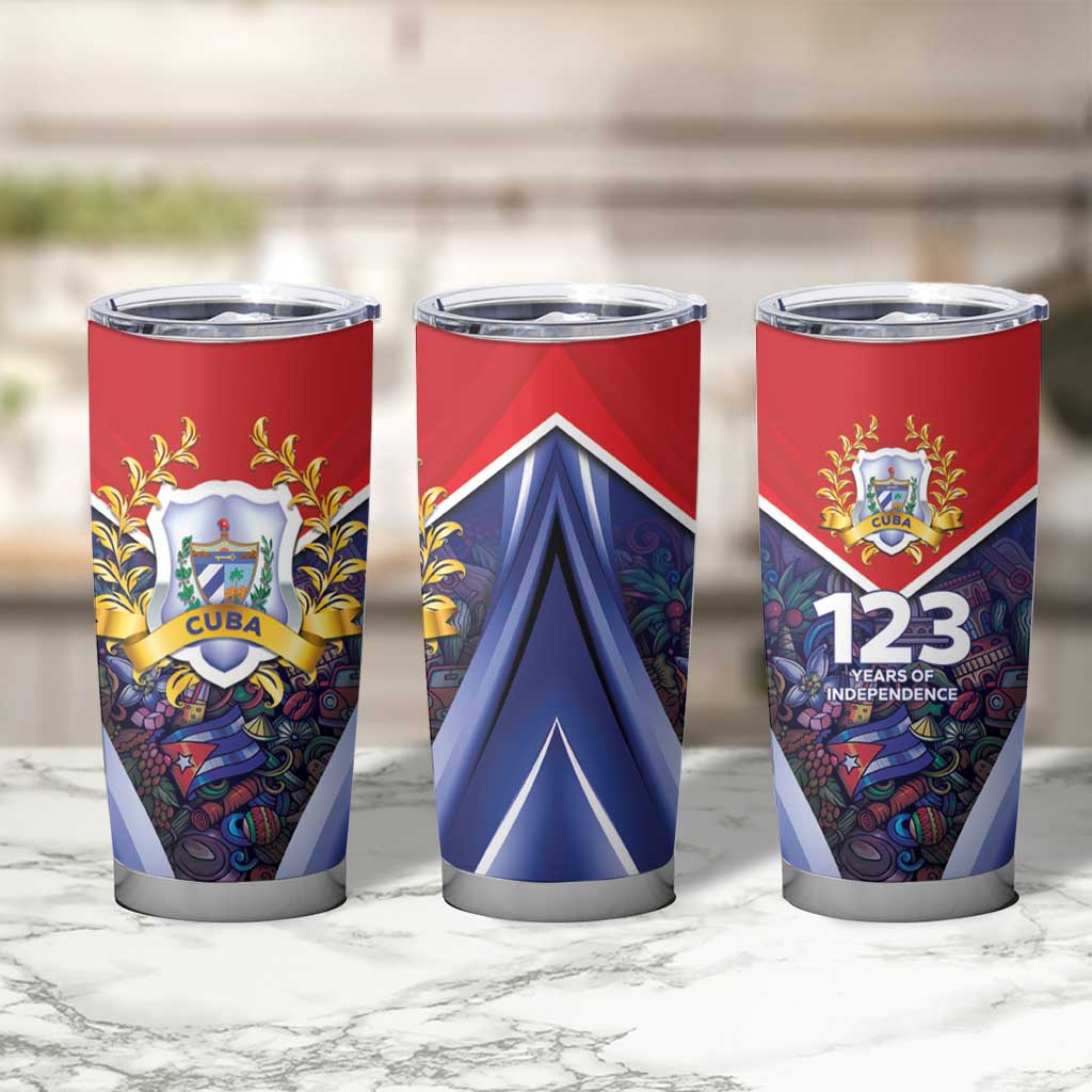Cuba Tumbler Cup 123 Years Of Independence - Wonder Print Shop