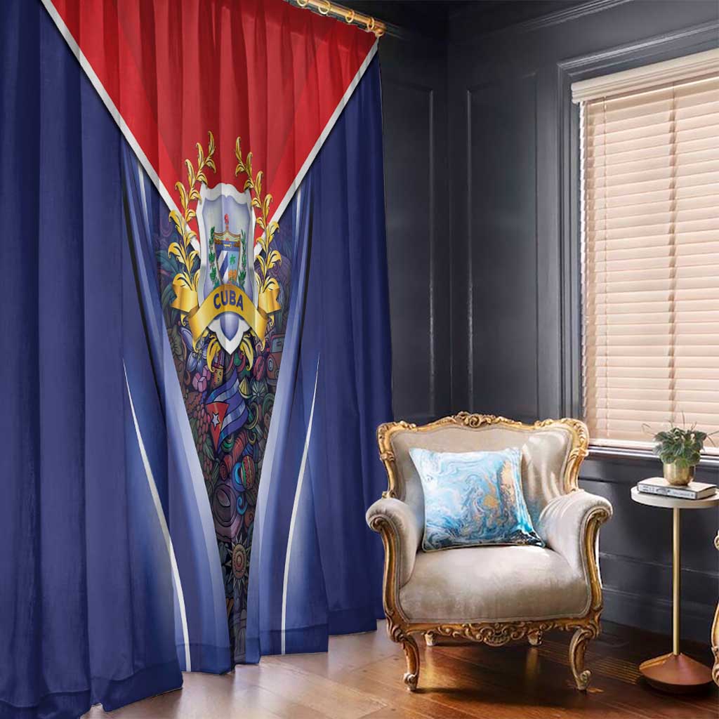 Cuba Window Curtain 123 Years Of Independence - Wonder Print Shop