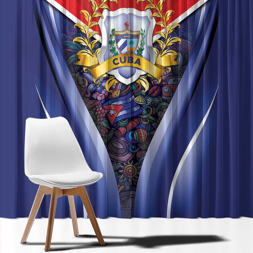 Cuba Window Curtain 123 Years Of Independence - Wonder Print Shop