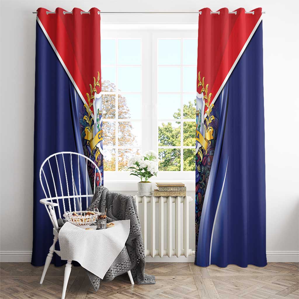 Cuba Window Curtain 123 Years Of Independence - Wonder Print Shop
