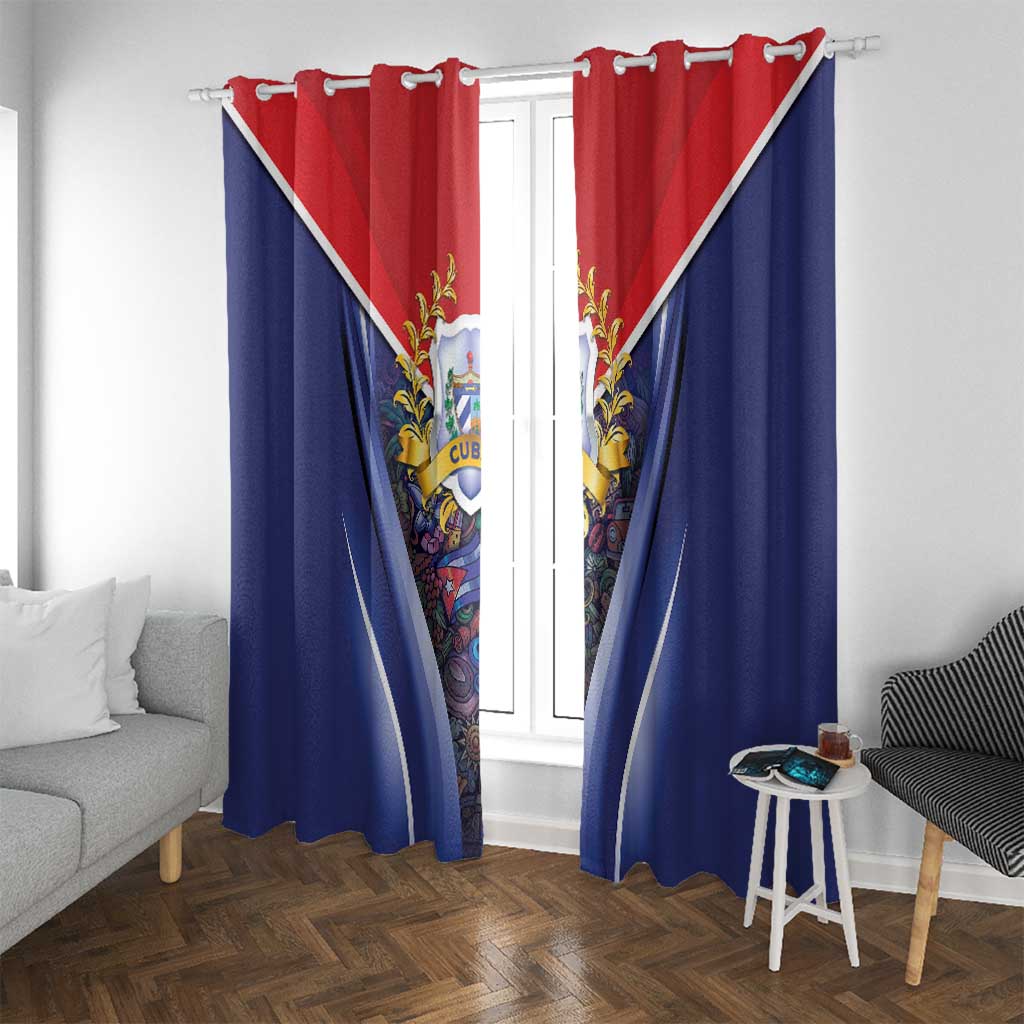 Cuba Window Curtain 123 Years Of Independence - Wonder Print Shop