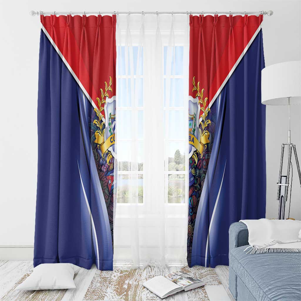 Cuba Window Curtain 123 Years Of Independence - Wonder Print Shop