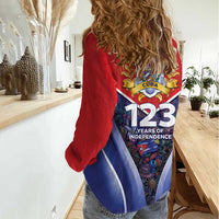 Cuba Women Casual Shirt 123 Years Of Independence - Wonder Print Shop