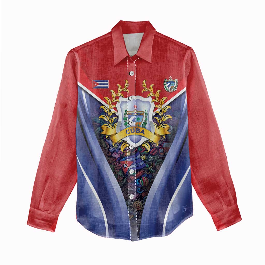 Cuba Women Casual Shirt 123 Years Of Independence - Wonder Print Shop