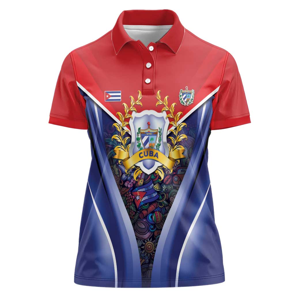 Cuba Women Polo Shirt 123 Years Of Independence - Wonder Print Shop