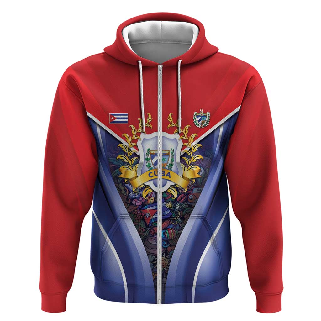 Cuba Zip Hoodie 123 Years Of Independence - Wonder Print Shop