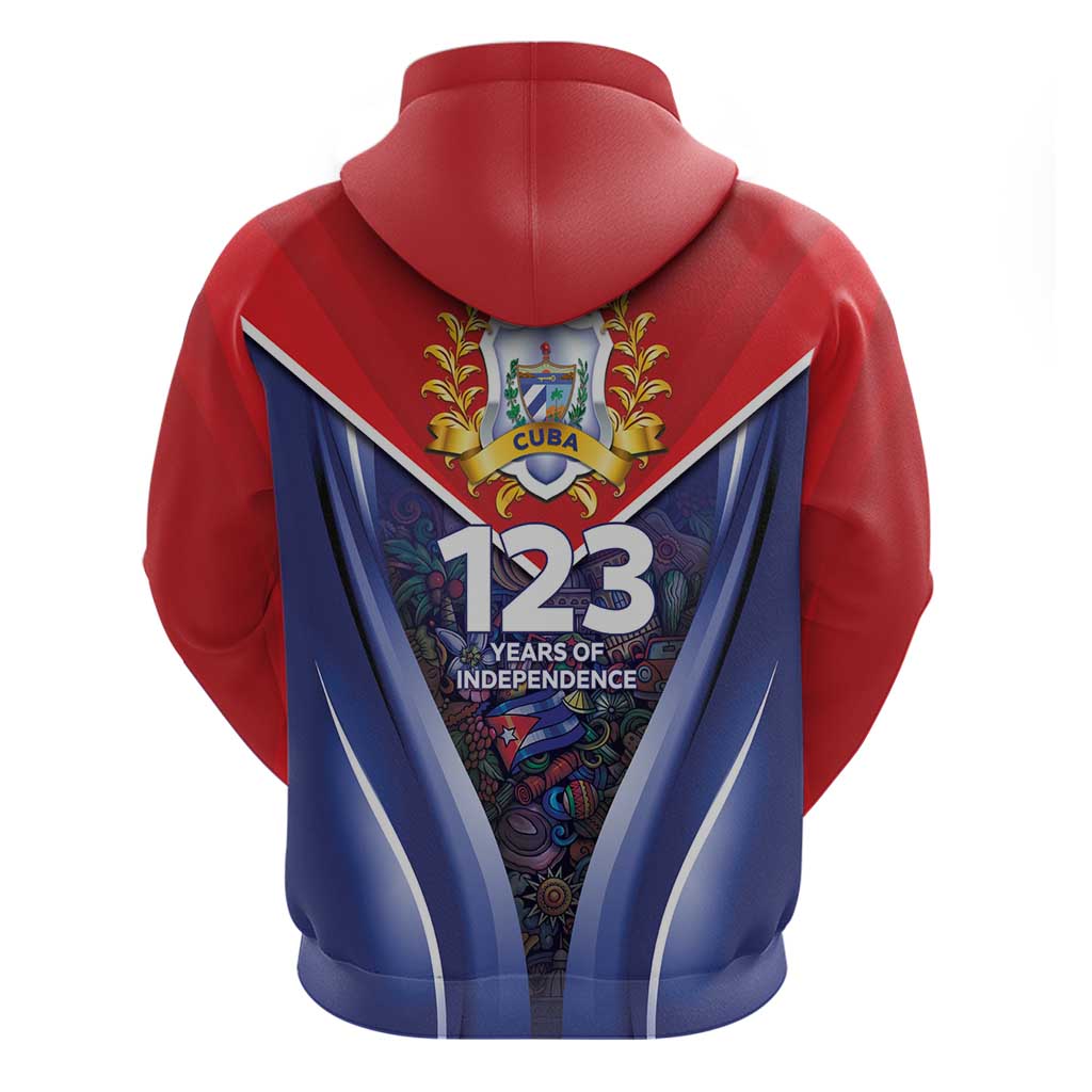 Cuba Zip Hoodie 123 Years Of Independence - Wonder Print Shop