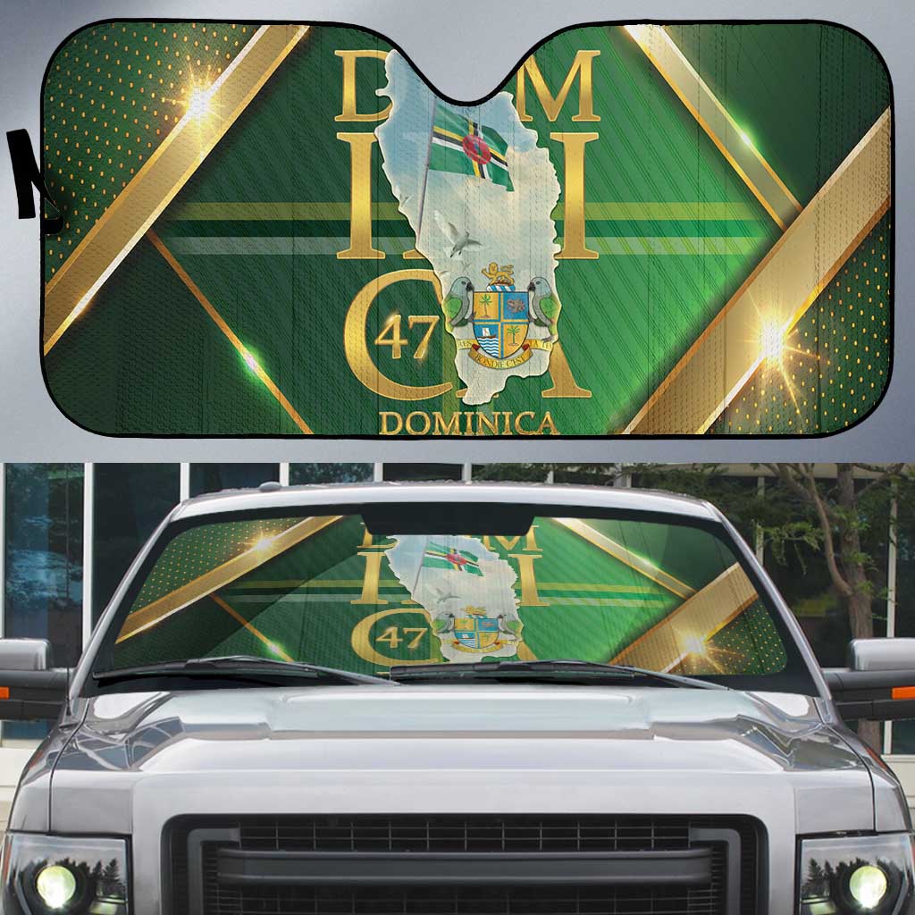 Dominica Independence Day Auto Sun Shade 47 Years Of Freedom - Wonder Print Shop