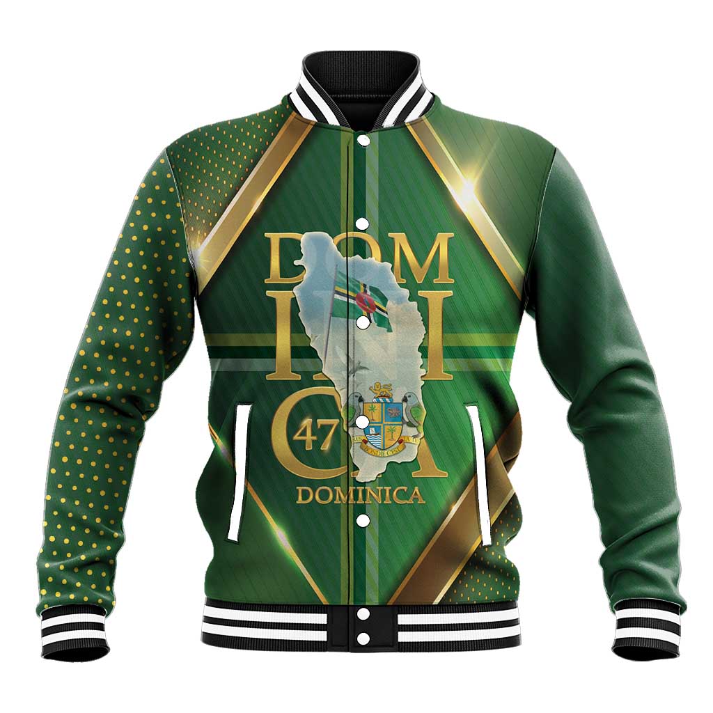 Dominica Independence Day Baseball Jacket 47 Years Of Freedom - Wonder Print Shop