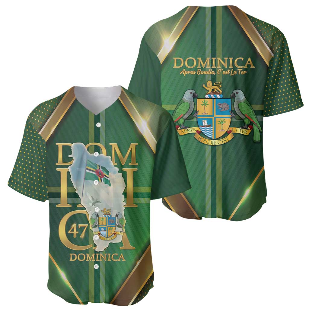 Dominica Independence Day Baseball Jersey 47 Years Of Freedom - Wonder Print Shop