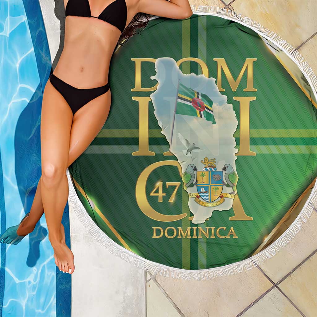 Dominica Independence Day Beach Blanket 47 Years Of Freedom - Wonder Print Shop