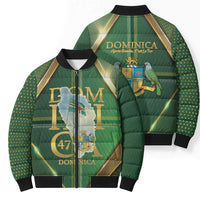 Dominica Independence Day Bomber Puffer Jacket 47 Years Of Freedom - Wonder Print Shop