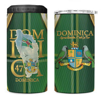 Dominica Independence Day 4 in 1 Can Cooler Tumbler 47 Years Of Freedom - Wonder Print Shop