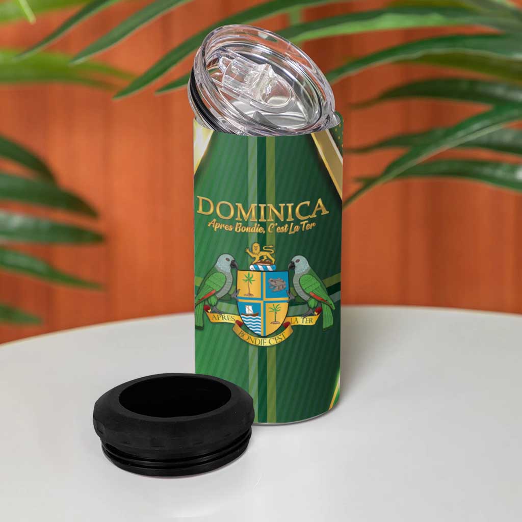 Dominica Independence Day 4 in 1 Can Cooler Tumbler 47 Years Of Freedom - Wonder Print Shop