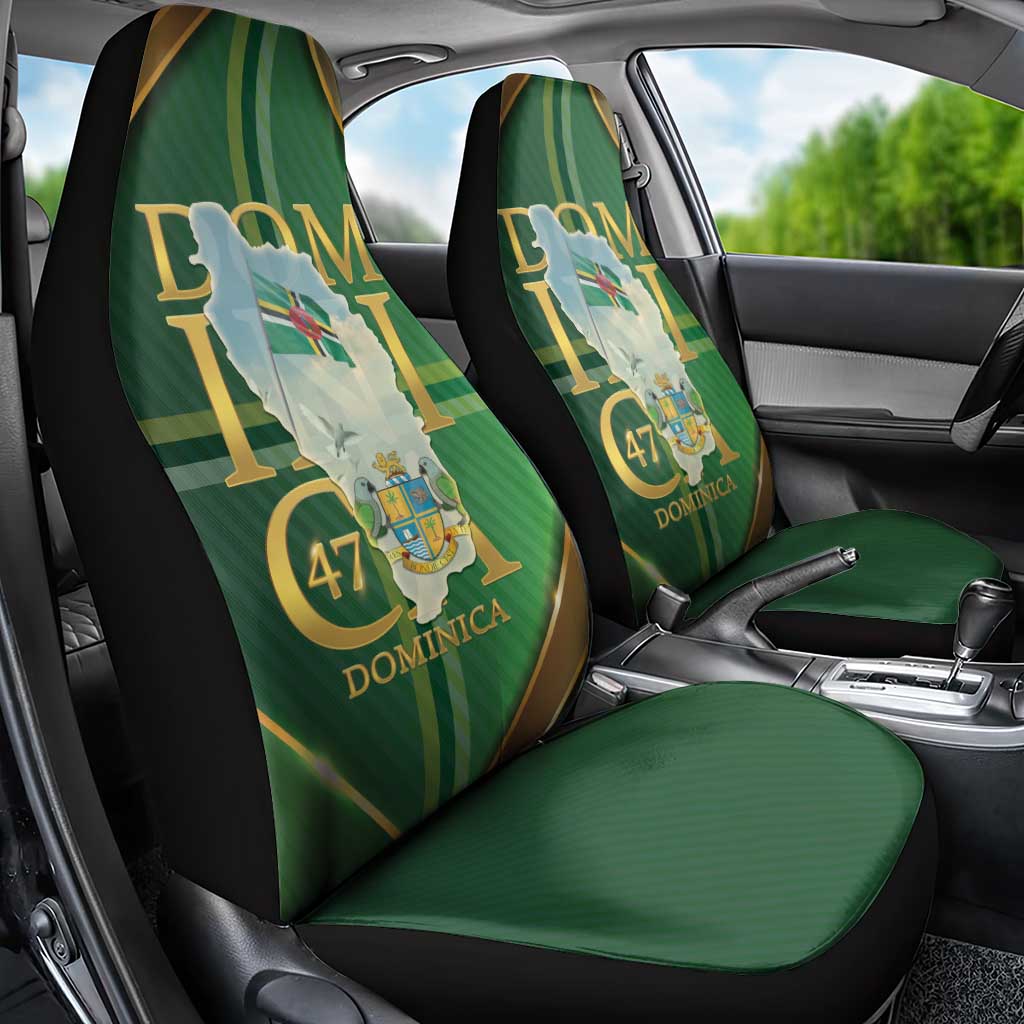Dominica Independence Day Car Seat Cover 47 Years Of Freedom - Wonder Print Shop