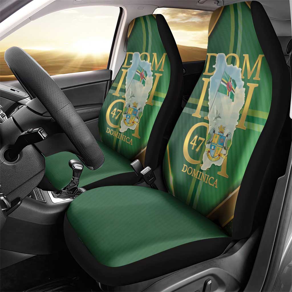 Dominica Independence Day Car Seat Cover 47 Years Of Freedom - Wonder Print Shop
