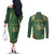 Dominica Independence Day Couples Matching Off The Shoulder Long Sleeve Dress and Long Sleeve Button Shirt 47 Years Of Freedom - Wonder Print Shop